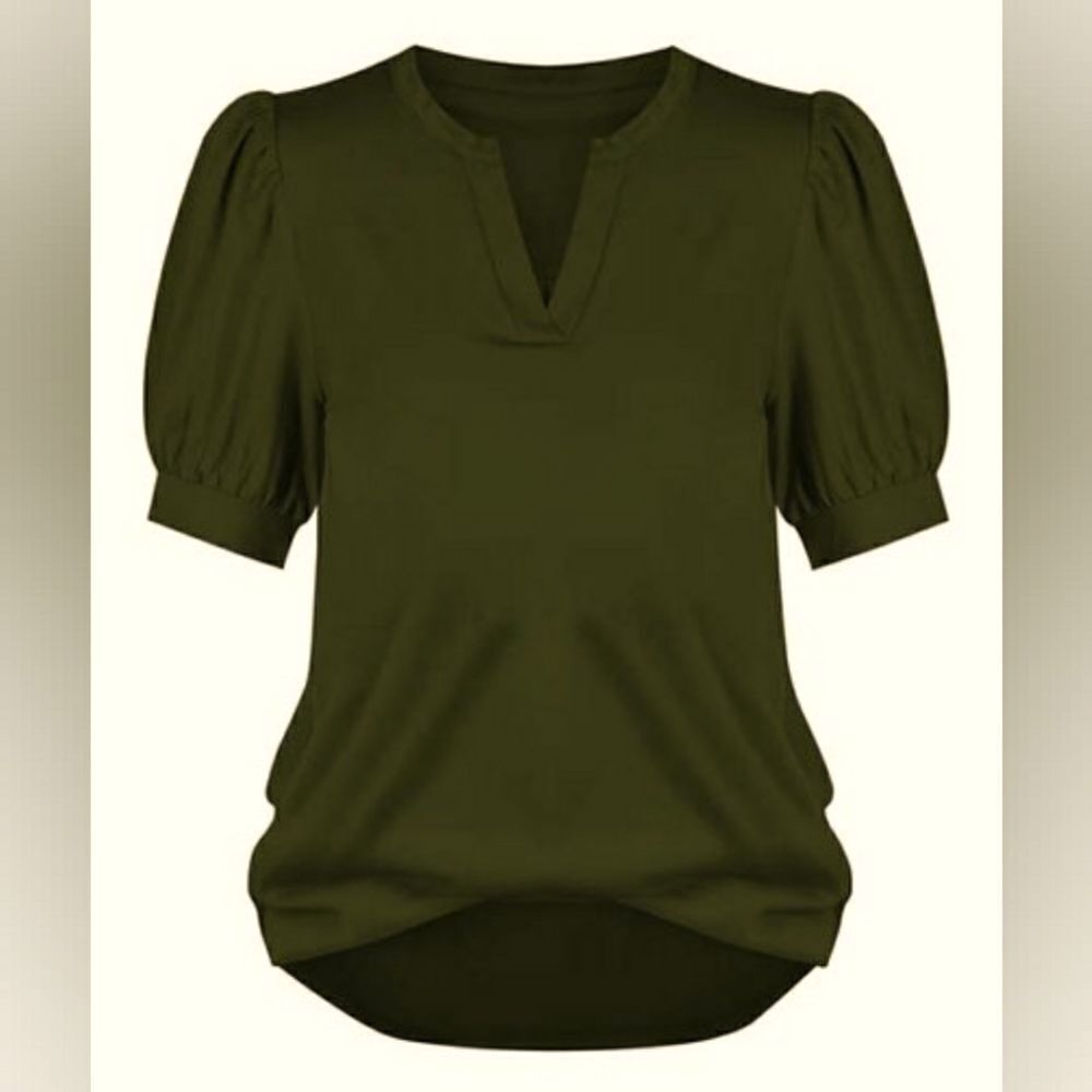 Loveu.Dear Puff-Sleeve Top sz Large